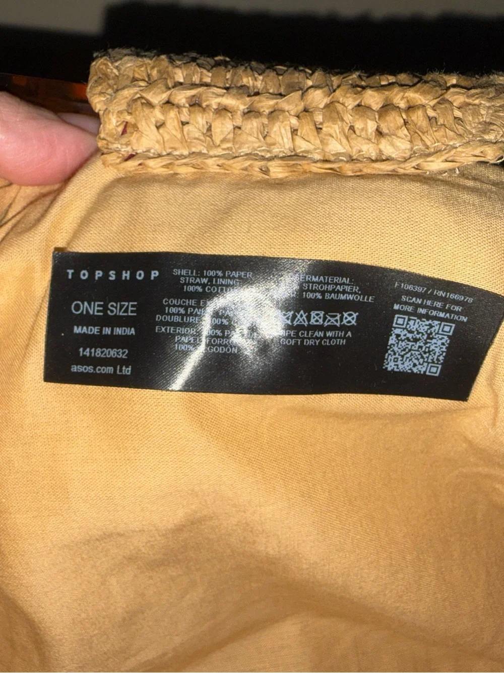 Topshop straw bag with handle